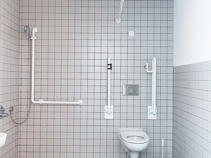 Rollstuhlapartment Badezimmer