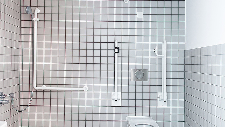 Rollstuhlapartment Badezimmer