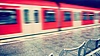 Munich underground train of the S-bahn line leaving the station