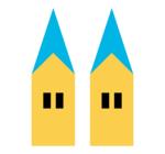 Illustration einer Doppelkirche aus Freising