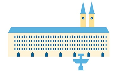 Illustration des Professor-Huber-Platzes