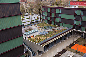 Terrasse der Schwere-Reiter-Straße von oben gesehen